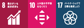 SDGs 8、10、17